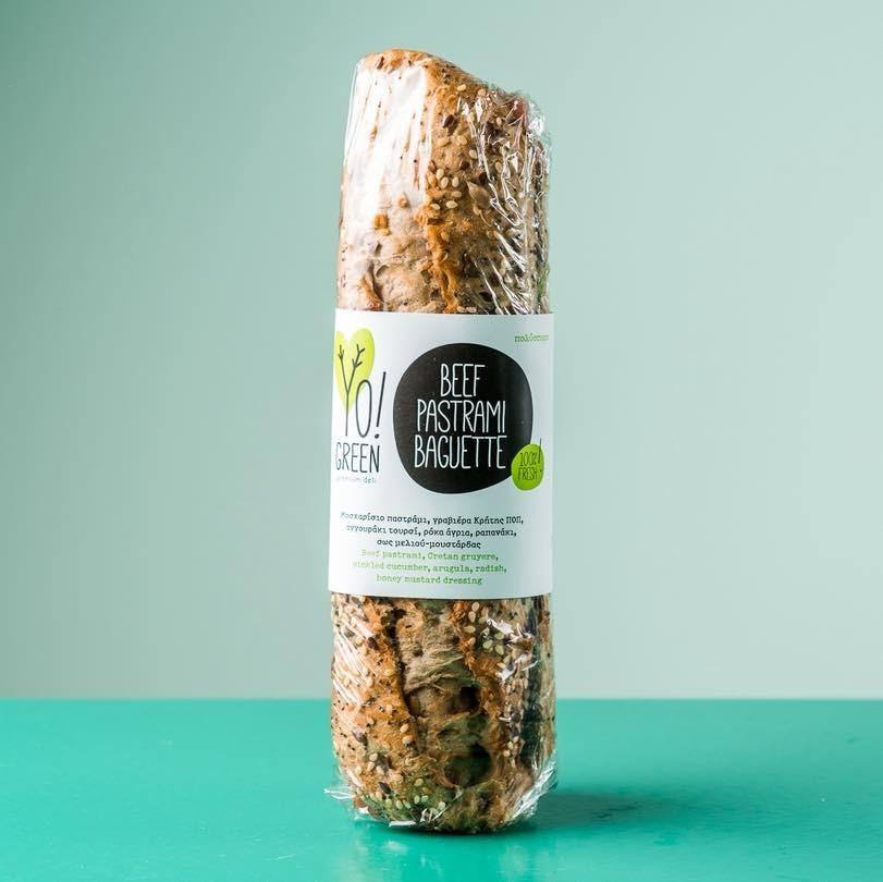 KAPU's Beef Pastrami Baguette, packaged and labeled
